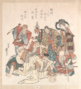 Sedm bohů štěstí od Katsushika Hokusai