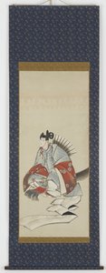 Six Immortals of Poetry: Ariwara no Narihara, c.1806-08 (inkoust a barva na papíře) od Katsushika Hokusai