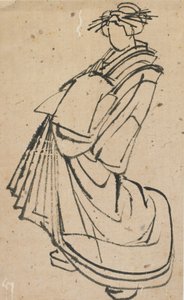 Náčrt kurtizány, konec 18.-začátek 19. století. od Katsushika Hokusai