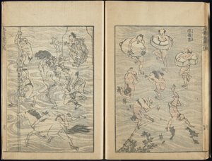 Sketchbook, 1816 (dřevěný tisk) od Katsushika Hokusai