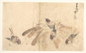 Vrabci od Katsushika Hokusai