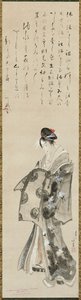 Stojící kurtizána, 1801-05 od Katsushika Hokusai