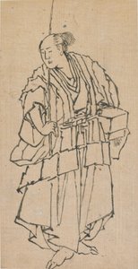 Stojící postava muže, konec 18.-začátek 19. století. od Katsushika Hokusai