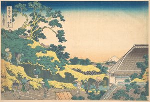 Surugadai v Edu (Tōto Sundai), ze série „Třicet šest pohledů na horu Fuji“ (Fugaku sanjūrokkei)