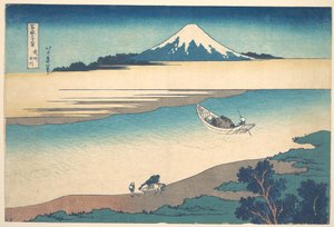 Řeka Tama v provincii Musashi (Bushū Tamagawa), ze série „Třicet šest pohledů na horu Fuji“ (Fugaku sanjūrokkei) od Katsushika Hokusai