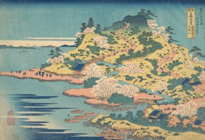 Mt. Tenpo At te čistý th f te chuťový ver člen Settsu P Rovinse očkování Ajikawaguchi Mt. Tenpo. .. .. , 1827-30. od Katsushika Hokusai