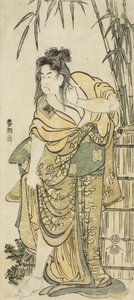Herec Ichikawa Komazo jako žena s rozcuchanými vlasy, c.1791 od Katsushika Hokusai
