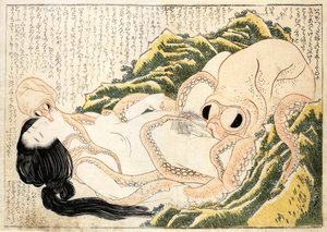 Sen manželky rybářů od Katsushika Hokusai