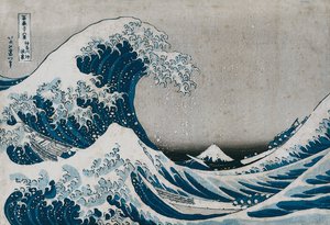 Velká vlna u Kanagawy, ze série "36 pohledů na Mt.Fuji" od Katsushika Hokusai