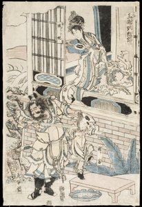 Palác čínského krále Čou od Katsushika Hokusai