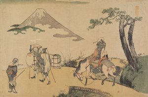 Vrchol hory Fudži od Katsushika Hokusai