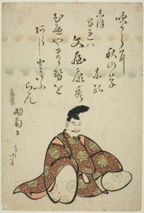 Básník Bunya no Yasuhide ze série Six Immortal Poets (Rokkasen) od Katsushika Hokusai