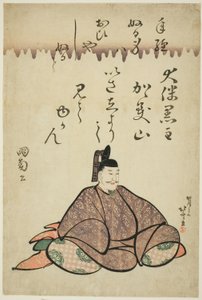 Básník Otomo no Kuronushi ze série Six Immortal Poets (Rokkasen) od Katsushika Hokusai
