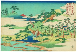 Posvátná studna na Castle Peak od Katsushika Hokusai