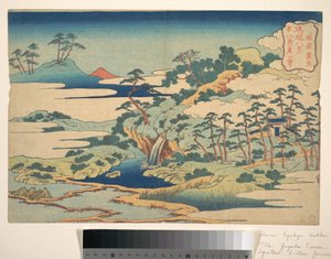 Posvátný pramen v Jōgaku (Jōgaku reisen), ze série Osm pohledů na ostrovy Ryūkyū (Ryūkyū hakkei) od Katsushika Hokusai