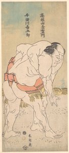 Sumo zápasníci Takaneyama Yoichiemon a Sendagawa Kichigorō od Katsushika Hokusai