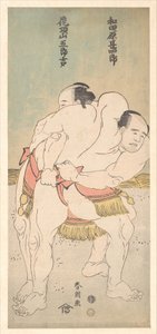 Sumo zápasníci Wadagahara Jinshirō a Kachōzan Gorokichi od Katsushika Hokusai