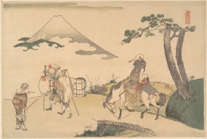 Vrchol hory Fuji od Katsushika Hokusai