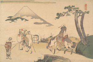 Vrchol hory Fuji, ca. 1800. od Katsushika Hokusai