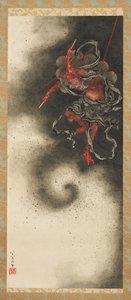 Bůh hromu, období Edo od Katsushika Hokusai