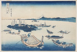 Člen Tsukuda Island "In Edo" Musashi P Rovinse (část y? Ostrov Tsukuda) od Katsushika Hokusai