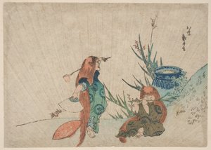 Dvě Shōjō od Katsushika Hokusai