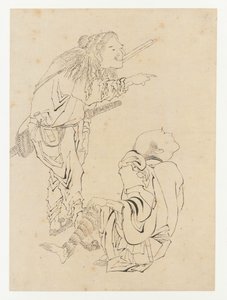 Dva lovci, období Edo, 19. století. od Katsushika Hokusai
