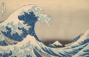 Under the Wave off Kanagawa Kanagawa oki nami ura, také známý jako The Great Wave, ..., ca. 1830-32. od Katsushika Hokusai