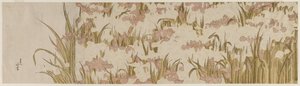 Bílé a fialové kosatce, počátek 19. století. od Katsushika Hokusai