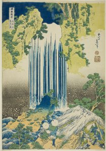 Yoro Falls in Mino Province (Mino no Yoro no taki), from the series "A Tour of Waterfalls in Various Provinces (Shokoku taki meguri)" od Katsushika Hokusai