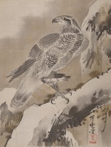 Eagle Holding Small Bird, ca. 1887. od Kawanabe Kyosai