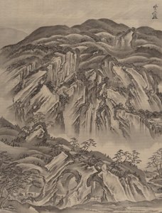 Skalnatá krajina, ca. 1887. od Kawanabe Kyosai
