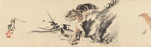Náčrtky ptáků a zvířat, konec 19. století, před rokem 1870. od Kawanabe Kyosai