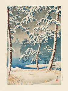 Senzokuike (Rybník Senzoku) (1928) od Kawase Hasui