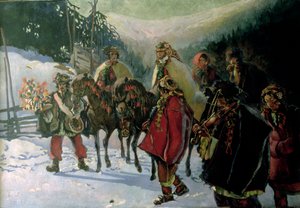 Huculská svatba, 1909 od Kazimierz Sichulski