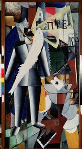 Letec. Obraz Kazimira Severinoviče Maleviče (Malevich, Malevic) (1878-1935), olej na plátně od Kazimir Severinovich Malevich