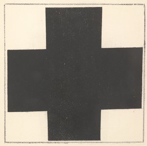 Černý kříž z knihy "Suprematismus: 34 kreseb" od Kazimir Severinovich Malevich