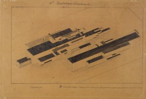 Moderní budovy, 1923-1924 od Kazimir Severinovich Malevich