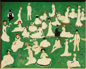 Rast (společnost s cylindry) od Kazimir Severinovich Malevich