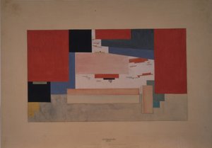 Suprematismus. Náčrt pro divadelní oponu od Kazimir Severinovich Malevich