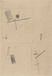 Suprematistická kresba od Kazimir Severinovich Malevich