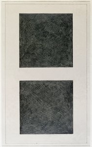 Suprematistický prvek: dva čtverce (olej na plátně, 20. století) od Kazimir Severinovich Malevich
