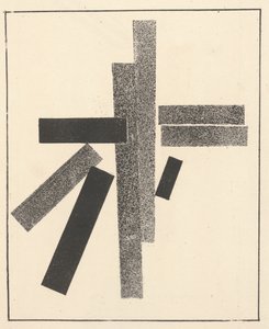 Tři černé a pět šedých prvků z knihy "Suprematismus: 34 kreseb" od Kazimir Severinovich Malevich