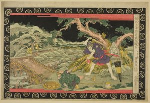 Páté dějství (Godanme), ze série "Pokladnice loajálních zadržovatelů (Kanadehon Chushingura)" od Keisai Eisen
