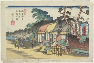 č.6: Svatyně Kamo poblíž stanice Ageo, 1830-1844 od Keisai Eisen