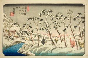 z. 15: Itahana (Jugo: Itahana), ze série s „shi x ty ne s ta on s f te kiso kaido“ )“ od Keisai Eisen