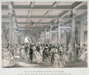Recepce pro sultána Turecka, Guildhall, City of London, 1867