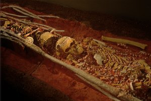 Archeologie; Hominid; Hominin; Human Ev - Homo sapien Sapiens; Human Evolution; Ice A..., 2000 (foto) od Kenneth Garrett