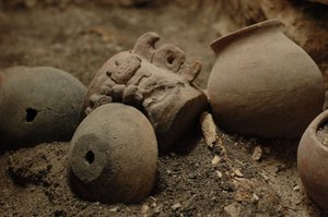 Guatemala; San Bartolo; Mayské nástěnné malby, Maya, 2002 (foto) od Kenneth Garrett