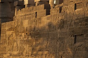 Chrám v Karnaku, bitva u Kadeše, severní zeď, reliéf Ramsese II., Chetité od Kenneth Garrett